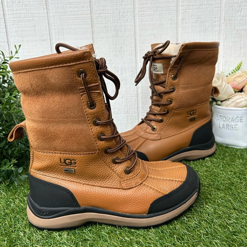 UGG Adirondack III Water Resistant Bootie Color: Chestnut WOMEN Sz 6 $250 gently
